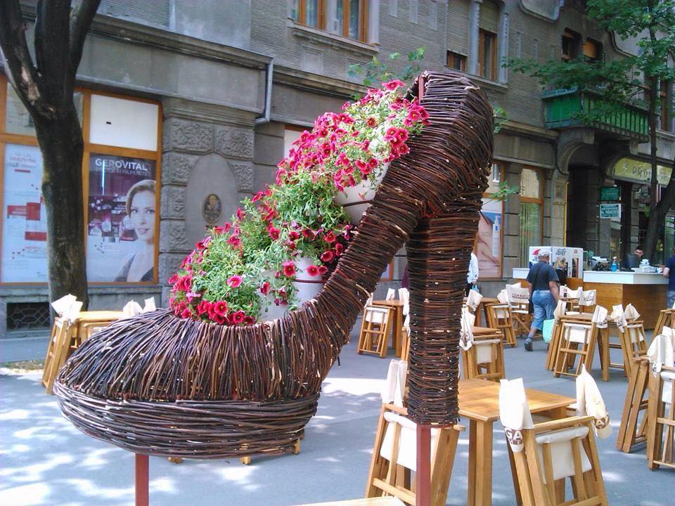 pantofi de flori