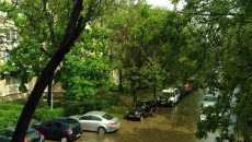 Străzi inundate la Timișoara
