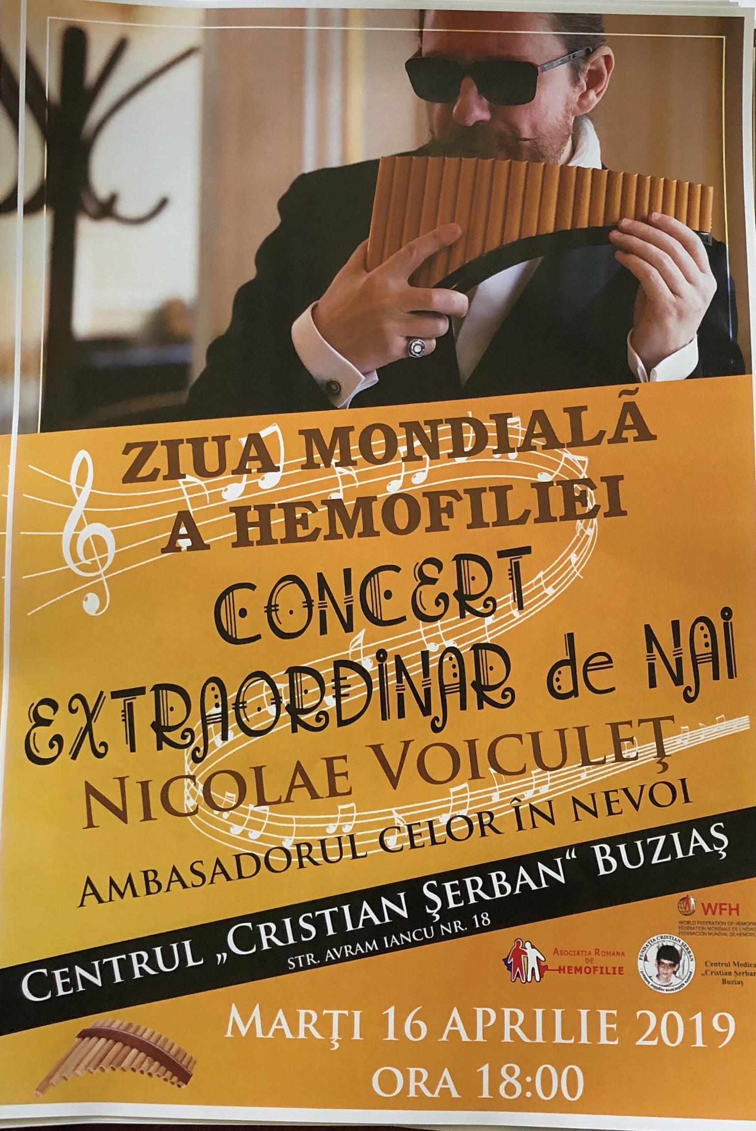 Maestrul Nicolae Voiculeț - concert extrordinar de nai la Buziaș