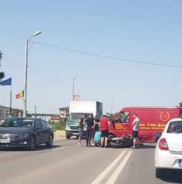 Motociclist rănit grav într-un accident între Timișoara și Dumbrăvița