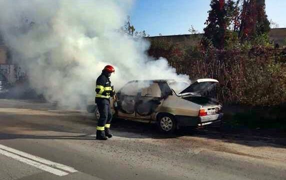 masina incendiata Lugoj